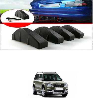 PRTEK Plastic Car Bumper Guard(Black, Pack of PACK OF 4, Skoda, Yeti)