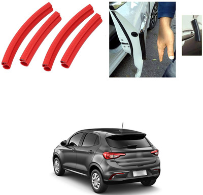PROEDITION Aluminium, Rubber Car Door Guard(Red, Pack of 4, Fiat, Universal For Car)