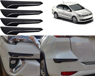 Selifaur Rubber Car Bumper Guard(Black, Pack of 4, Volvo, S60)