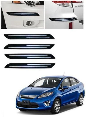 arneja trading company Rubber, Carbon Steel Car Bumper Guard(Black, Silver, Pack of 4, Fiat, Fiesta)