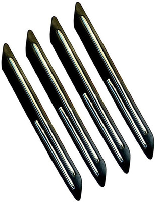 Mr fix Silver Plated, Rubber Car Bumper Guard(Black, Silver, Pack of 4, Mahindra, XUV300 W4)
