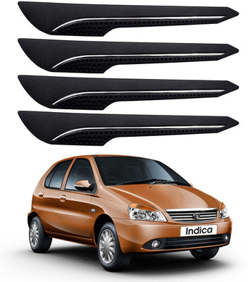 Oshotto Rubber Car Bumper Guard(Black, Pack of 4, Tata, Indica)