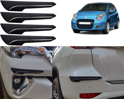 Selifaur Rubber Car Bumper Guard(Black, Pack of 4, Maruti, A-Star)
