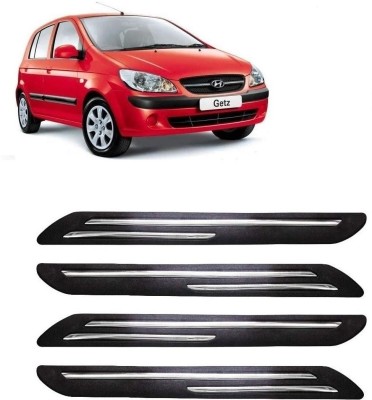 FitX Rubber, Carbon Steel Car Bumper Guard(Black, Silver, Pack of 4, Hyundai, Getz)