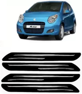 OOLTAH PAHIYA Plastic Car Bumper Guard(Black, Silver, Pack of 4, Maruti, A-Star)