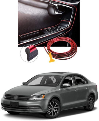 PECUNIA Plastic Car Door Guard(Red, Pack of 1, Volkswagen, Jetta)