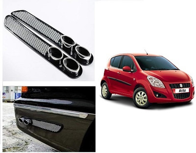 After cars Plastic Car Bumper Guard(Black, Pack of 2, Maruti, Ritz)