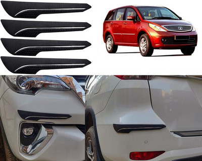 Selifaur Rubber Car Bumper Guard(Black, Pack of 4, Tata, Bolt)