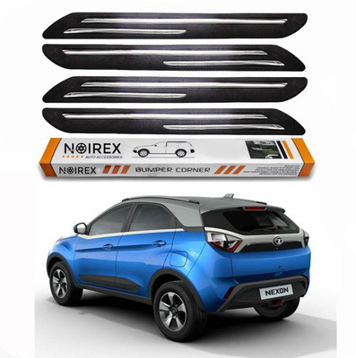 ZIMBER Rubber, Stainless Steel Car Bumper Guard(Black, Pack of Pack Of 4, Tata, Universal For Car)