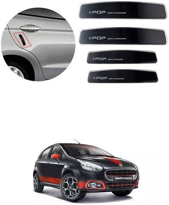ARNEJA Plastic, Carbon Steel Car Door Guard(Black, Pack of 4, Fiat, 500 Abarth)