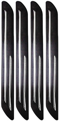 Max In Silver Plated, Rubber Car Bumper Guard(Black, Silver, Pack of 4, Ford, Endeavour)
