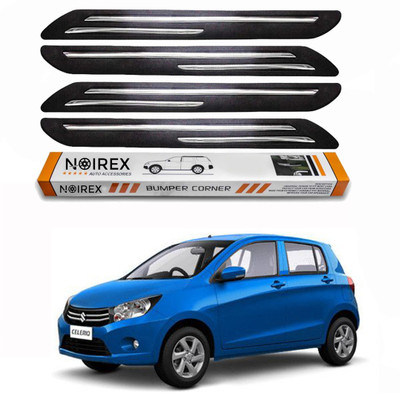 ZIMBER Rubber, Stainless Steel Car Bumper Guard(Black, Pack of Pack Of 4, Universal For Car, Celerio)