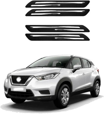 MOTORMANIA Rubber Car Bumper Guard(Black, Silver, Pack of 1, Nissan, Universal For Car)