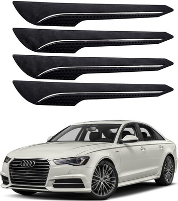Oshotto Rubber Car Bumper Guard(Black, Pack of 4, Audi, A6)