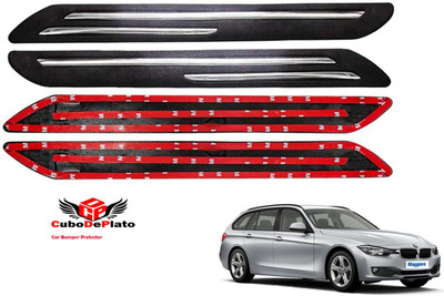 CuboDePlato Rubber Car Bumper Guard(Black, Pack of 4, BMW, 320D)
