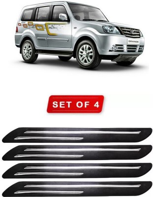 RWT Stainless Steel, Plastic Car Bumper Guard(Black, Silver, Pack of 4, Tata, Sumo Grande)
