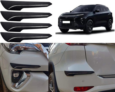 Selifaur Rubber Car Bumper Guard(Black, Pack of 4, Tata, Hexa)