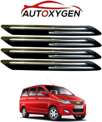 Autoxygen Plastic Car Bumper Guard(Black, Pack of Set of 4, Chevrolet, Enjoy)