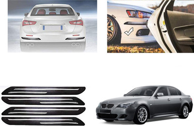 Automotive Prist Microfibre, Stainless Steel Car Bumper Guard(Black, Pack of 4, BMW, 525i)