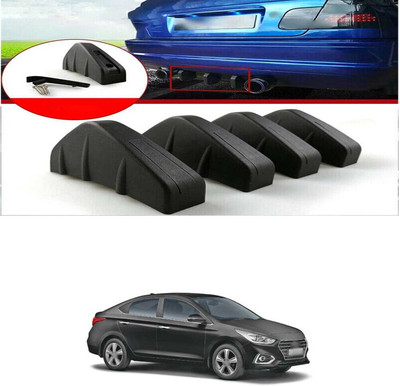 PRTEK Plastic Car Bumper Guard(Black, Pack of PACK OF 4, Hyundai, Verna)