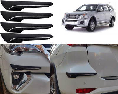 Selifaur Rubber Car Bumper Guard(Black, Pack of 4, Isuzu, MU-7 -2014)