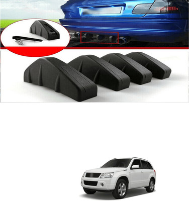 PRTEK Plastic Car Bumper Guard(Black, Pack of PACK OF 4, Maruti, Universal For Car)