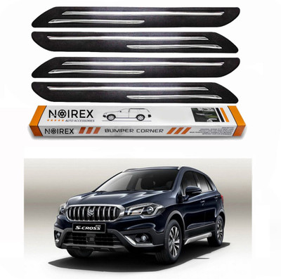 ZIMBER Rubber, Stainless Steel Car Bumper Guard(Black, Pack of Pack Of 4, Universal For Car, S-Cross)