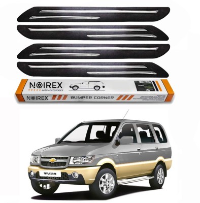 ZIMBER Rubber, Stainless Steel Car Bumper Guard(Black, Pack of Pack Of 4, Chevrolet, Tavera)