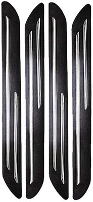 Max In Silver Plated, Rubber Car Bumper Guard(Black, Silver, Pack of 4, BMW, I8)