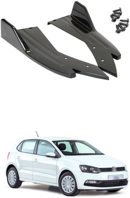 PRTEK Plastic Car Bumper Guard(Black, Pack of 2, Volkswagen, Polo, Universal For Car)