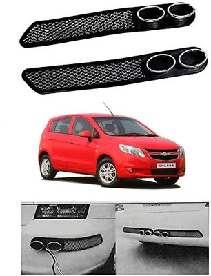 SLSHILPA Plastic Car Bumper Guard(Black, Pack of 2, Chevrolet, UVA)