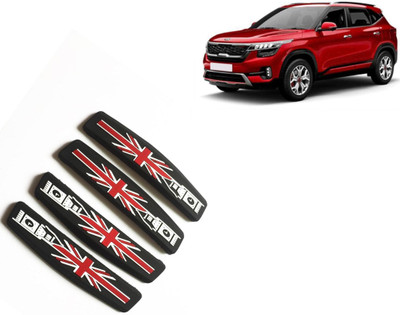 Selifaur Silicone, Rubber Car Door Guard(Black, Red, Pack of 4, Kia, Seltos GTK 1.4)