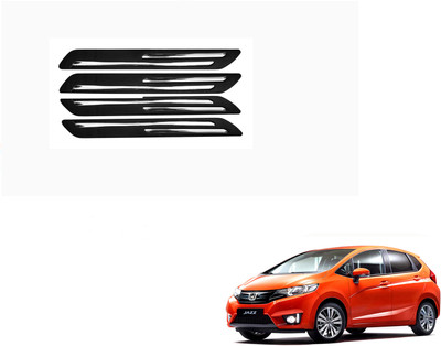 FORSONS Rubber Car Bumper Guard(Black, Pack of 4 pcs Double Chrome Bumper Protector, Honda, Jazz)