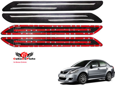 CuboDePlato Rubber Car Bumper Guard(Black, Pack of 4, Maruti, SX4)