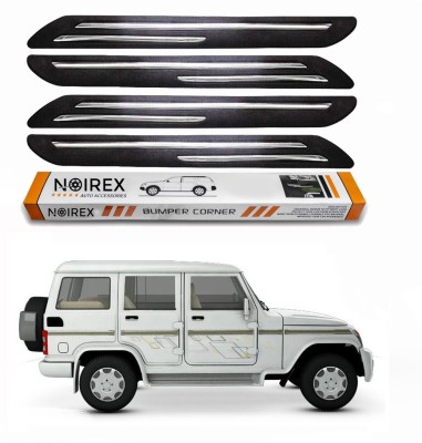 ZIMBER Rubber, Stainless Steel Car Bumper Guard(Black, Silver, Pack of Pack Of 4, Mahindra, Bolero)