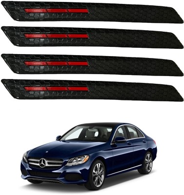 Oshotto Rubber Car Bumper Guard(Black, Red, Pack of 4, Mercedes Benz, C-Class)