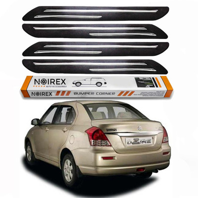 ZIMBER Rubber, Stainless Steel Car Bumper Guard(Black, Pack of Pack Of 4, Universal For Car, WagonR)