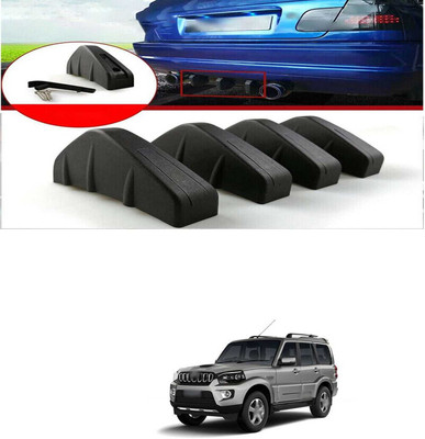 PRTEK Plastic Car Bumper Guard(Black, Pack of PACK OF 4, Mahindra, Universal For Car)