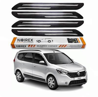 ZIMBER Rubber, Stainless Steel Car Bumper Guard(Black, Pack of Pack Of 4, Renault, Lodgy)