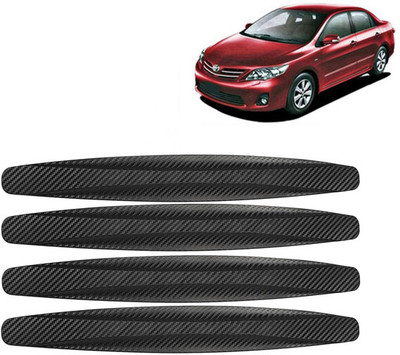 Selifaur Rubber Car Bumper Guard(Black, Pack of 4, Toyota, Altis)