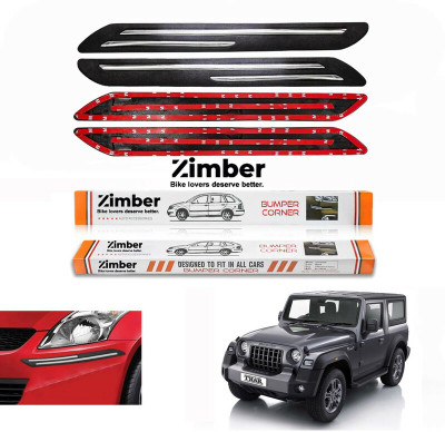 NOIREX Rubber, Stainless Steel Car Bumper Guard(Black, Pack of Pack Of 4, Mahindra, Thar)