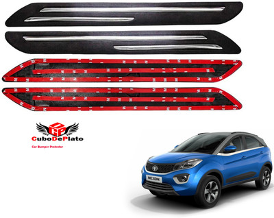 CuboDePlato Rubber Car Bumper Guard(Black, Pack of 4, Tata, Nexon)