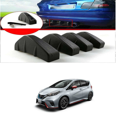 PRTEK Plastic Car Bumper Guard(Black, Pack of PACK OF 4, Nissan, Universal For Car)