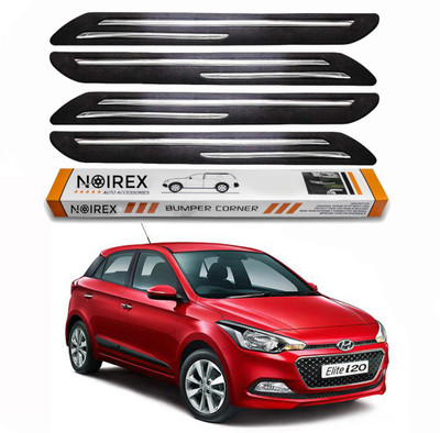 ZIMBER Rubber, Stainless Steel Car Bumper Guard(Black, Pack of Pack Of 4, Hyundai, Elite i20)