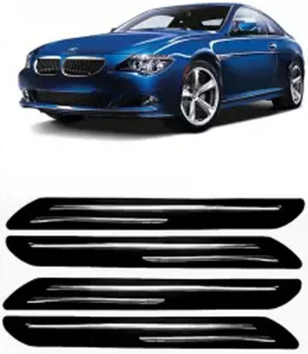 OOLTAH PAHIYA Plastic Car Bumper Guard(Black, Silver, Pack of 4, BMW, 6 Series)