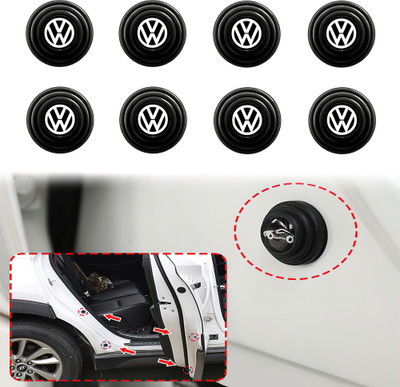 brainle Car Door Shock Absorber Pads Rubber Hood Pad Sound Proof Sticker Car Door Panel(Black)