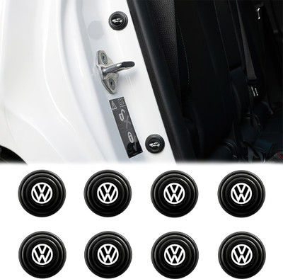 ZOTIMO 8 PCS SILICONE Car Door Side Shock Absorbing Protection Stickers Car Door Panel(Black)