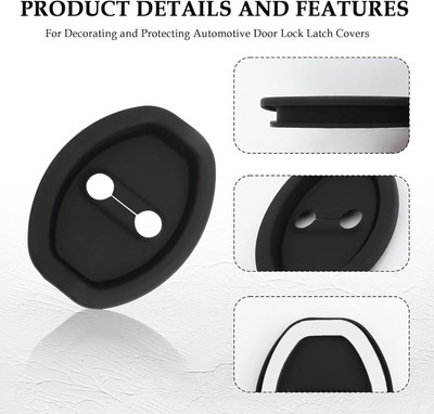 Jiyancreation Door Locks Guard Stopper Set Universal for Most Cars Auto Accessories (Black) Car Door Panel(Black)