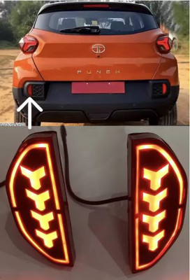 AUTOMOZEXO TATA PUNCH 2020,2021,2022,2023 REAR BUMPER LIGHT MATRIX STYLE Car Fancy Lights(Black, Red)