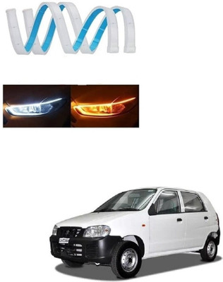 SPREADX N-Car Headlight Led Strip White DRL Daytime Light 12v Maruti Suzuki Alto Car Fancy Lights(White, Yellow)